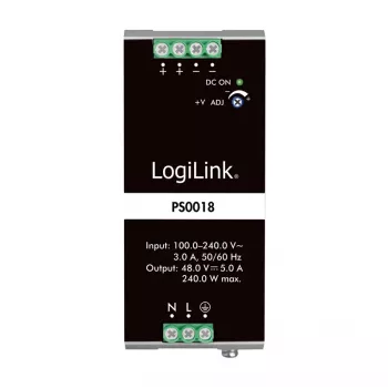 LogiLink Professional DIN Rail maitinimo šaltinis 240 W 48 V