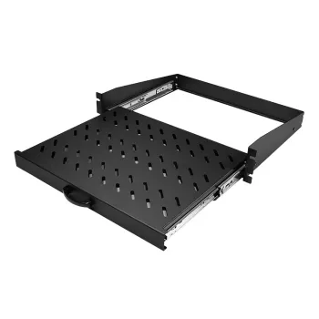 LogiLink 19 colių ištraukiama 2U lentyna 19 inch stelažui, 350 mm gylio, iki 30 kg, juoda