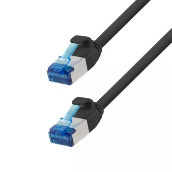 LogiLink Cat.6A Slim S/FTP LSZH Patch Cable, juoda, 3 m, SlimLine