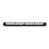LogiLink Modular 24-Port Cat.6A Keystone Patch Panel, 19 colio/1U, juodas, EconLine