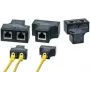 LogiLink RJ45 Connection Doubler, 1:1 lygiagretus T-adapteris, 1x RJ45 lizdas į 2x RJ45 lizdus, juodas (MP0138)