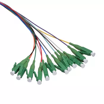 LogiLink Fiber Pigtail rinkinys 12 x LC/APC OS2 (G657.A1), 2 m, spalvotas, žalias jungiklis