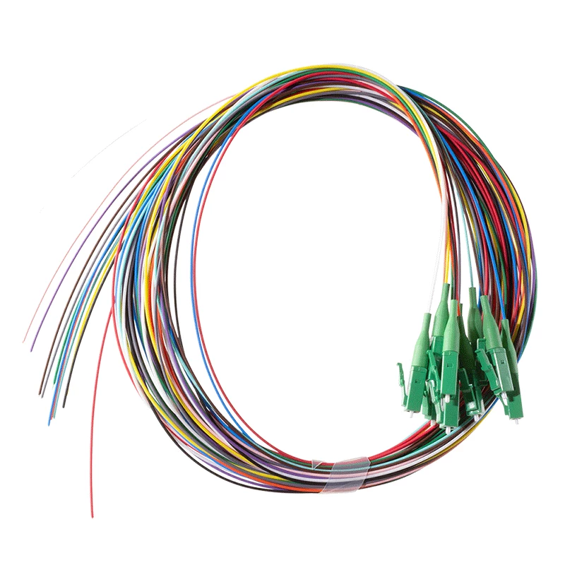 LogiLink Fiber Pigtail rinkinys 12 x LC/APC OS2 (G657.A1), 2 m, spalvotas, žalias jungiklis