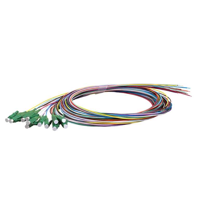 LogiLink Fiber Pigtail rinkinys 12 x LC/APC OS2 (G657.A1), 2 m, spalvotas, žalias jungiklis