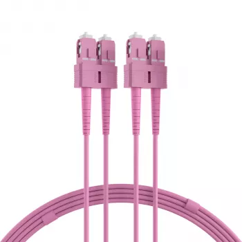 EFB Elektronik O0318.1-1.2 SC Duplex OM4 daugiamodis šviesolaidinis kabelis, 1 m, violetinis, LSZH