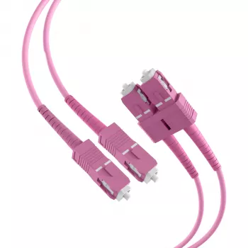 EFB Elektronik O0318.1-1.2 SC Duplex OM4 daugiamodis šviesolaidinis kabelis, 1 m, violetinis, LSZH