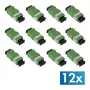 LogiLink SC Simplex šviesolaidžio adapteris, žalias, be flanšo, 12 vnt. paketas
