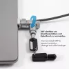 LogiLink NBS015 Universal Key Lock, skirta nešiojamiesiems kompiuteriams, ultrabookams, MacBook Pro ir planšetėms – cinkuoto plieno kabelis, 2 m, juoda/sidabrinė