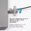 LogiLink NBS015 Universal Key Lock, skirta nešiojamiesiems kompiuteriams, ultrabookams, MacBook Pro ir planšetėms – cinkuoto plieno kabelis, 2 m, juoda/sidabrinė