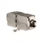EFB ELEKTRONIK Cat.6A/Cat.7/Cat.7A ekranuotas „Keystone“ lizdas, be įrankių, cinko liejinys, RJ45, 500 MHz, 10G, T568A/B, auksu padengtas, juodas