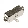 EFB ELEKTRONIK Cat.6A/Cat.7/Cat.7A ekranuotas „Keystone“ lizdas, be įrankių, cinko liejinys, RJ45, 500 MHz, 10G, T568A/B, auksu padengtas, juodas