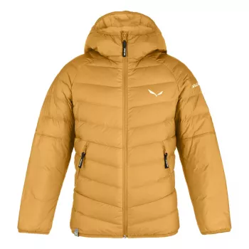 Salewa Brenta RDS vaikiška pūkinė striukė Spruce Yellow 104-116 cm