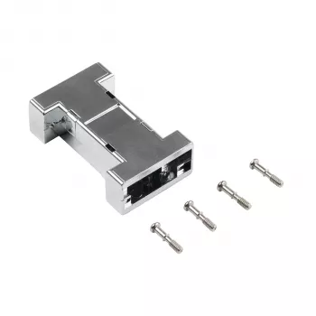EFB ELEKTRONIK EB0909MV2 metalizuotas tuščias sąsajos korpusas, 1 Keystone lizdas, sidabrinis