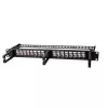 LOGILINK Modular 16 prievadų Cat.6A Keystone skydelis, 19/1U, su 3 kabelių žiedais, juodas