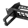 LOGILINK Modular 16 prievadų Cat.6A Keystone skydelis, 19/1U, su 3 kabelių žiedais, juodas