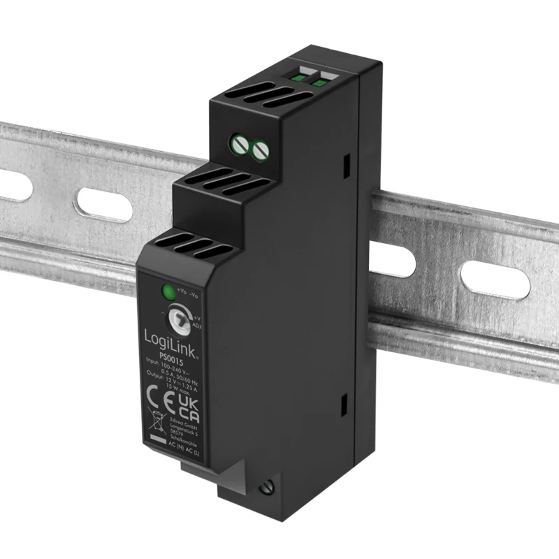 LOGILINK DIN Rail maitinimo šaltinis 15 W / 12 V