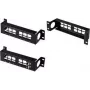 LogiLink 10 colių Keystone skydelis, 12 prievadų, juodas RAL 9005, 1,5U, plieninis, neekranuotas