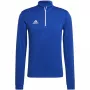 adidas Entrada 22 treniruočių viršus vyrams Team Royal Blue/White su ketvirčio užtrauktuku, ilgomis rankovėmis HG6286 L