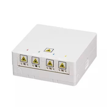 LOGILINK FTTH Termination Box FB1007, 4 prievadai, montavimui ant sienos arba DIN bėgio, baltas