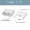 LOGILINK FTTH Termination Box FB1007, 4 prievadai, montavimui ant sienos arba DIN bėgio, baltas