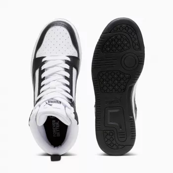 Puma Rebound V6 Mid vaikiški sportbačiai White Black 393831 01 38 dydis