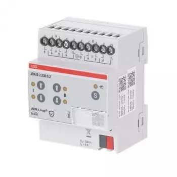 ABB JRA/S2.230.5.2 KNX žaliuzių ir roletų valdiklis, 2 kanalų, 230 V kintamoji srovė, 5 A, DIN bėgelis