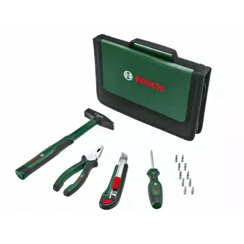BOSCH Easy Starter 14 dalių rankinių įrankių rinkinys su dėklu