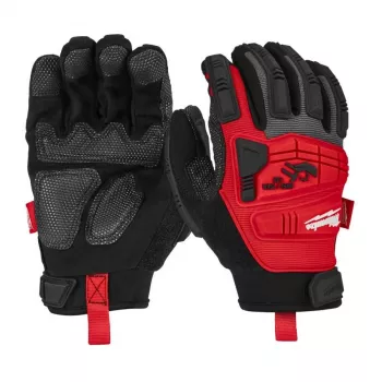 Milwaukee M/8 Sustiprintos darbo pirštinės - atsparumo pjūviui C lygis, nitrilu dengtos, juodos/raudonos