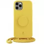 “Just Elegance PopGrip” dėklas, skirtas iPhone 11 Pro – geltona zuikio letenėlė