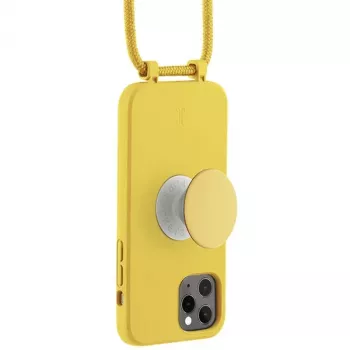 “Just Elegance PopGrip” dėklas, skirtas iPhone 11 Pro – geltona zuikio letenėlė