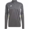adidas Condivo 22 vyriškas treniruočių megztinis su pusiau užtrauktuku, pilkas/baltas HD2312