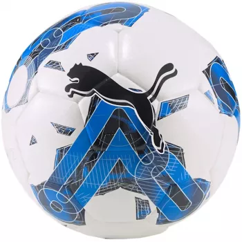 PUMA Orbita 5 Hybrid futbolo kamuolys 4 dydžio, baltas mėlynas Puma Black