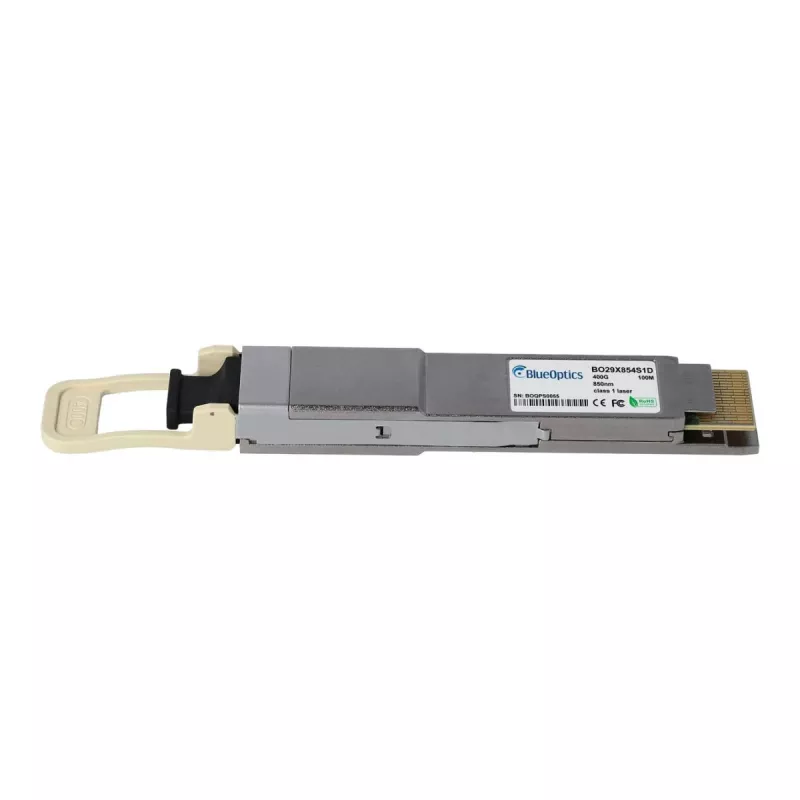 BlueOptics QSFP-DD 400GBASE-DR4 siųstuvas-imtuvas, MPO-12, 1310nm, 500m vienmodis, suderinamas su Finisar FTCD8613E2PCM