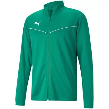PUMA teamRISE treniruočių poliesterio striukė žalia 657392 05 S - vyriška futbolo striukė su užtrauktuku