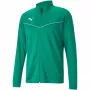 PUMA teamRISE treniruočių poliesterio striukė žalia 657392 05 S - vyriška futbolo striukė su užtrauktuku