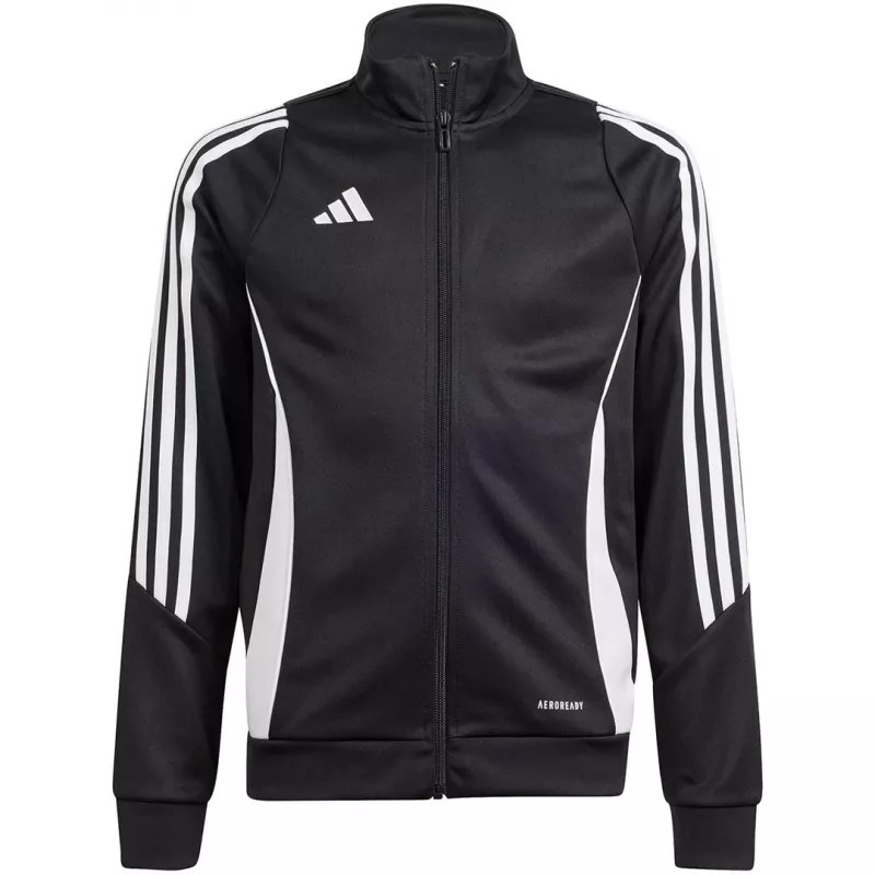 adidas Tiro 24 vaikiški treniruočių megztiniai juodi IJ9958 128 cm