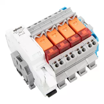 WAGO 821-507 sąsajos relės modulis, 24 V DC, 1 perjungimo kontaktas, Push-in CAGE CLAMP, atitinka Westnetz