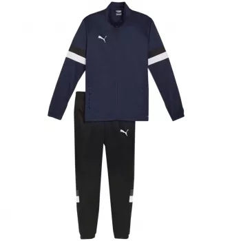 PUMA vyriška Team Rise treniruočių striukė su pilnu užtrauktuku, Peacoat/Puma Black, dydis L