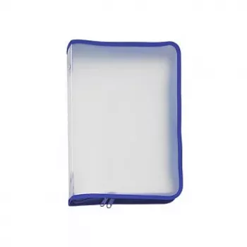 FolderSys A4 permatomas PVC dėklas su užtrauktuku, sutvirtintais kraštais, atsparus vandeniui, viršuje atidaromas, daugkartinio naudojimo