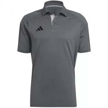 adidas Tiro 23 Competition polo marškinėliai pilki/juodi HU1344 S