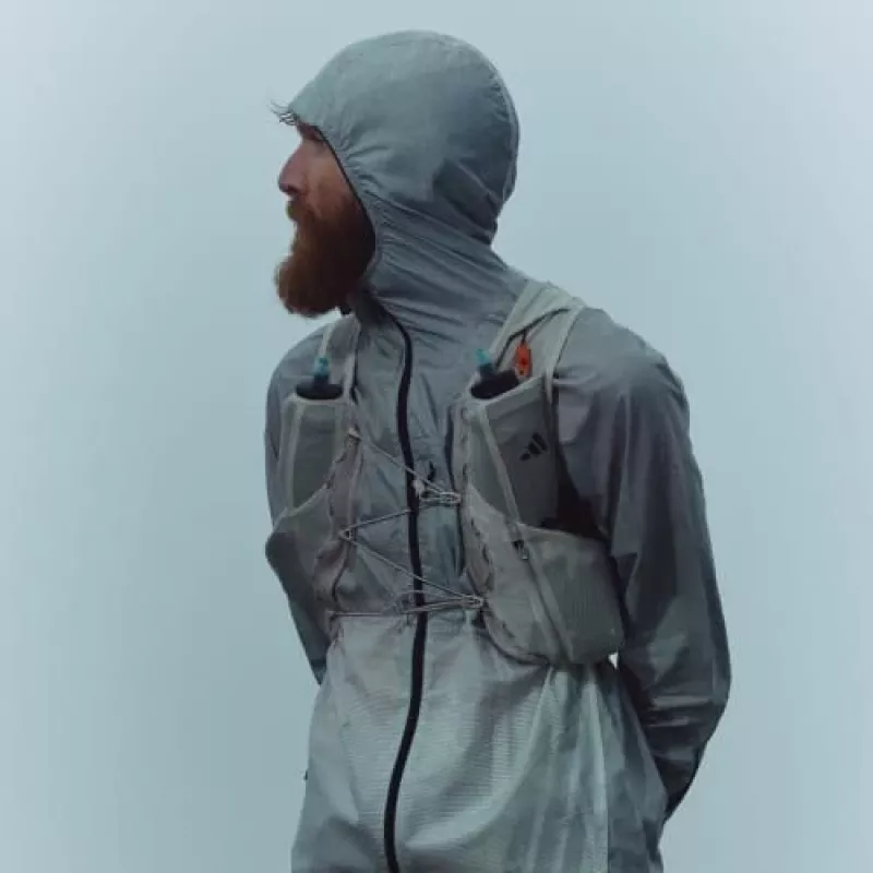 adidas TERREX Xperior CLIMA365 Light Windweave vyriškas bėgimo švarkas, juoda/balta, M dydis