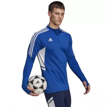adidas Condivo 22 Training vyriškas megztinis 1/2 užtrauktuku mėlynas-baltas HA6271