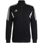 adidas Condivo 22 vyriška treniruočių striukė, juoda, siauro kirpimo, su užtrauktuku, AEROREADY Primegreen perdirbtas poliesteris HA6252