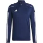 adidas Tiro 23 League treniruočių viršus, tamsiai mėlynas, vyriškas, prigludęs, su pusiau užtrauktuku ir ilgomis rankovėmis HS7229, M