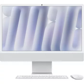 Apple iMac 24 colų sidabrinis M4 8 branduolių 16GB/512GB SSD All-in-One kompiuteris su Magic Keyboard Touch ID ir Magic Mouse