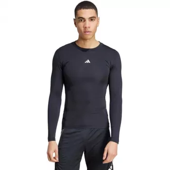 adidas Techfit ilgomis rankovėmis treniruočių marškinėliai vyrams juodi L