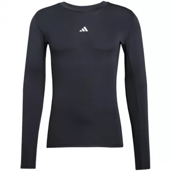 adidas Techfit ilgomis rankovėmis treniruočių marškinėliai vyrams juodi L