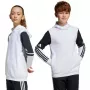 adidas Squadra 25 vaikiškas gobtuvinis megztinis baltas JD4807 140cm