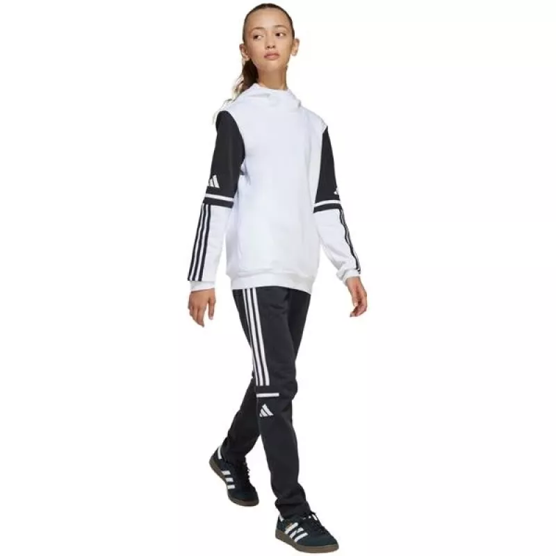 adidas Squadra 25 vaikiškas gobtuvinis megztinis baltas JD4807 140cm