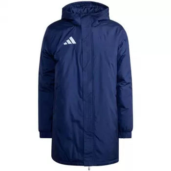 adidas Entrada 26 Stadium Jacket vyriška tamsiai mėlyna, perdirbtas poliesteris, pilnas užtrauktukas, su gobtuvu, L